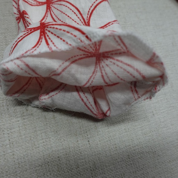 JM Collection Jacket Womens 12 Linen Button Up Geometric Lightweight Spring Blaz - Picture 12 of 13